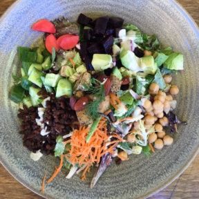 Gluten-free veggie salad from M Cafe